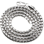 Silver Solid Round Slashed Box Link Chain 3.5mm 20 Inches 70621 - Image 4