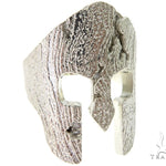 Silver Spartan Mask TraxNYC Prong Diamond Ring 57663 - Image 1
