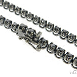 Skull and Cross Crucifix Black Diamond Pendant Chain 49785 - Image 12