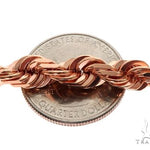Solid 14K Rose Gold Rope Link Chain 30 Inches 7mm   64582 - Image 3