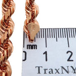 Solid 14K Rose Gold Rope Link Chain 30 Inches 7mm   64582 - Image 6
