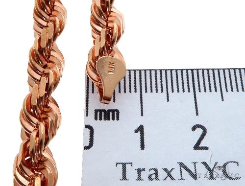 Solid 14K Rose Gold Rope Link Chain 30 Inches 7mm   64582 - Image 6
