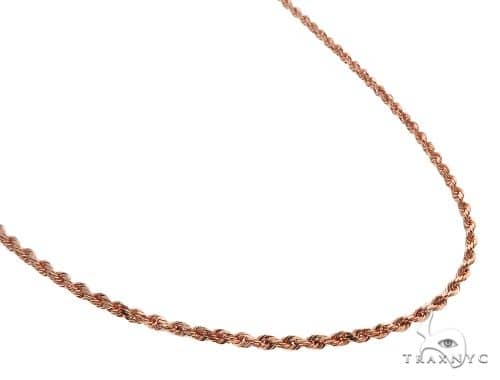 Solid 14K Rose Gold Rope Link Chain 22 Inches 3mm   66230 - Image 2