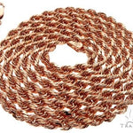 Solid 14K Rose Gold Rope Link Chain 22 Inches 3mm   66230 - Image 4