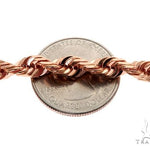 Solid 14K Rose Gold Rope Link Chain 24 Inches 6mm   64587 - Image 3
