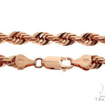 Solid 14K Rose Gold Rope Link Chain 24 Inches 6mm   64587 - Image 5