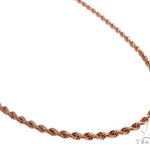 Solid 14K Rose Gold Rope Link Chain 28 Inches 4mm   64593 - Image 2
