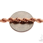 Solid 14K Rose Gold Rope Link Chain 28 Inches 4mm   64593 - Image 3