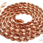 Solid 14K Rose Gold Rope Link Chain 28 Inches 4mm   64593 - Image 4