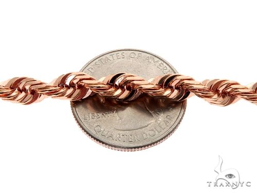 Solid 14K Rose Gold Rope Link Chain 30 Inches 5mm   64586 - Image 3