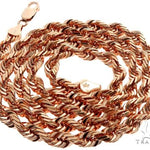Solid 14K Rose Gold Rope Link Chain 30 Inches 5mm   64586 - Image 4