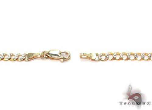 10k Yellow gold Solid Curb Diamond Cut Chain 30 Inches 3.5mm   63350 - Image 4