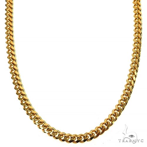 Solid Miami Cuban Link Chain 10K Yellow Gold 26 Inches 3.5mm   67106 - Image 2