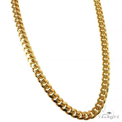 Solid Miami Cuban Link Chain 10K Yellow Gold 26 Inches 3.5mm   67106 - Image 1
