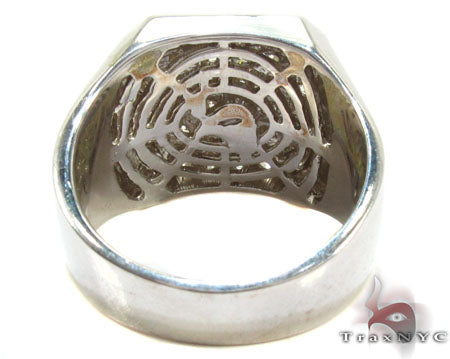 TraxNYC Heavy Silver Diamond Ring 25649 - Image 6