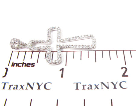 White Gold Diamond Cross Crucifix 27111 - Image 5