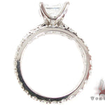 White Gold Princess Round Cut Prong Diamond Wedding Ring Set 24887 - Image 7
