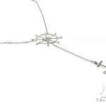 White Gold Wheel And Anchor Chain Necklace 66073 - Image 2