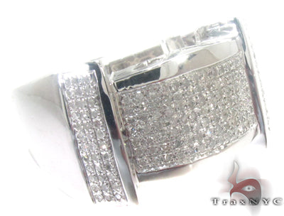 White Silver Diamond Ring 27421 - Image 1