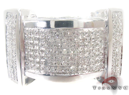 White Silver Diamond Ring 27421 - Image 2