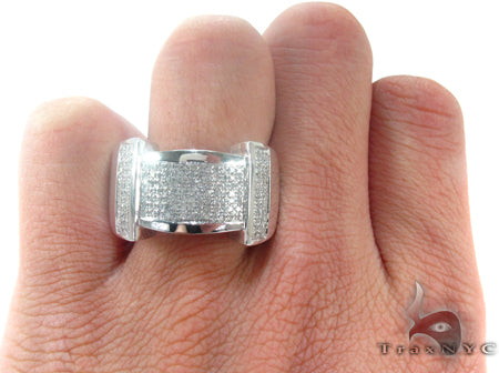 White Silver Diamond Ring 27421 - Image 7