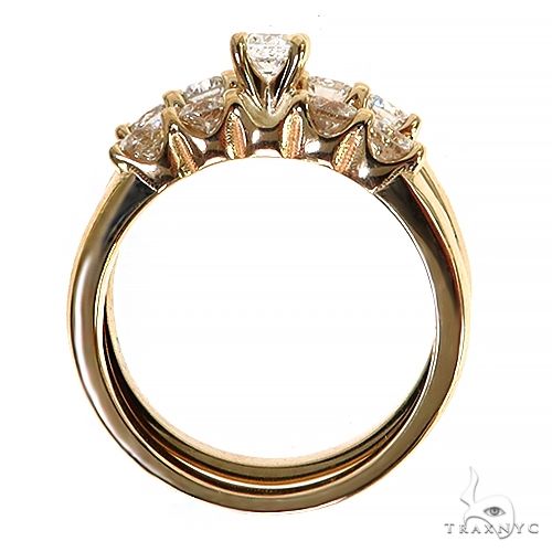 Yellow Gold Round Solitaire Ring Set 2969 - Image 5