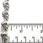.925 Silver Skull Head Links Chain 68894