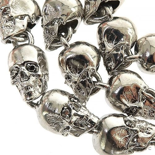 .925 Silver Skull Head Links Chain 68894