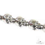 .925 Silver Skull Head Links Chain 68894