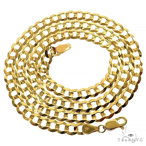 Mens 14k Solid Yellow Gold Cuban/curb Chain 24 Inches 5.7mm 70601 - Image 3